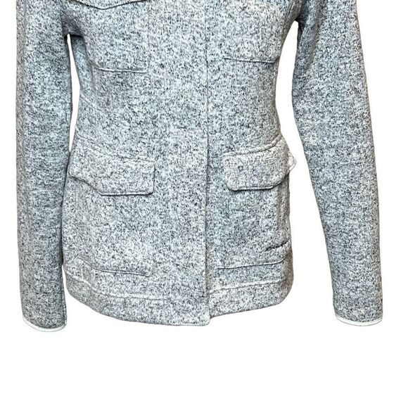Eddie  Bauer heathered gray full zip 4 pocket fleece jacket size M - Picture 4 of 16